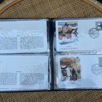 UN Flags of the UN 1980 First Day Covers & 1984 Mint Sheets w/ Official Binder
