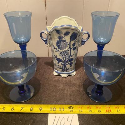Blue Glass Lot