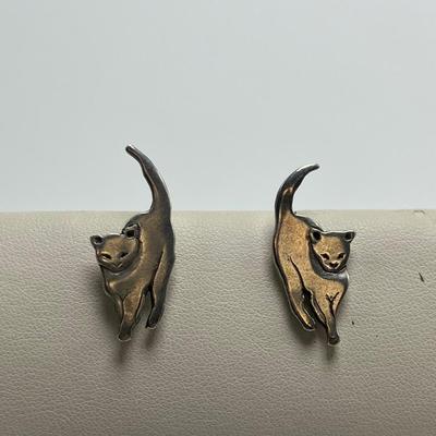 925 Cat Pin, Cat Earrings & More (B1-MG)