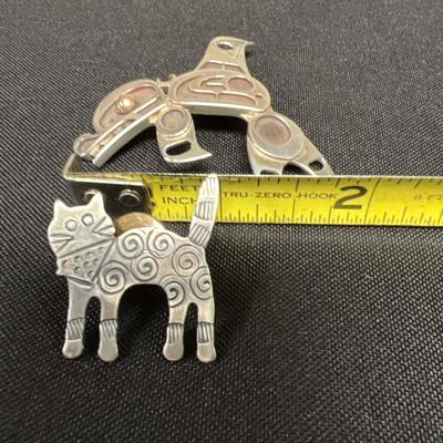 925 Cat Pin, Cat Earrings & More (B1-MG)
