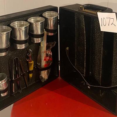 Mid Century Traveling Liquor Set