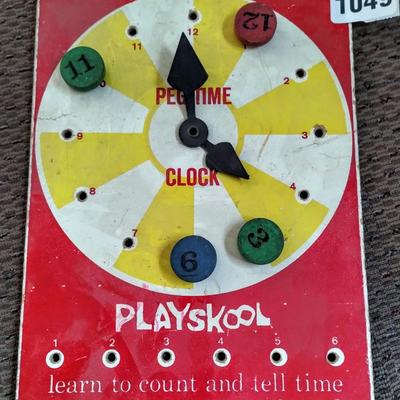 Playskool Play Clock Learn To Count And Tell Time Toy Learning Aid