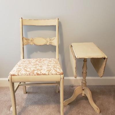 Decorative Wooden Chair & Drop Leaf Side Table (BR2-KD)