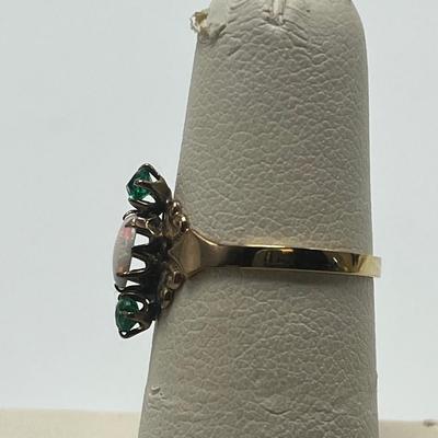 Blue Opal Pin, Opal Earrings & Opal Ring (B1-MG)