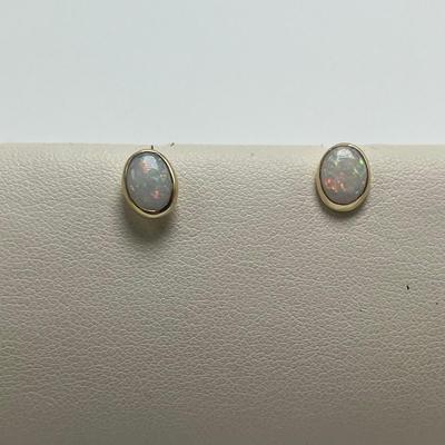 Blue Opal Pin, Opal Earrings & Opal Ring (B1-MG)