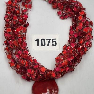 Ornate Red Glass Necklace