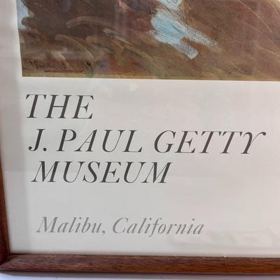 FRAMED GETTY MUSEUM PRINT CHILDREN AT THE BEACH