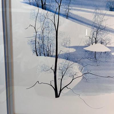FRAMED SIGNED NUMBERED PRINT WINTER SCENE