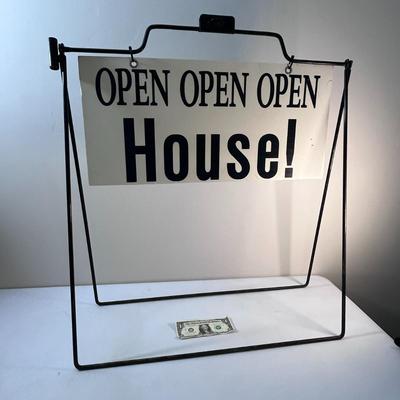 OPEN HOUSE SIGN  ON STEEL FRAME SAME ON BOTH SIDES