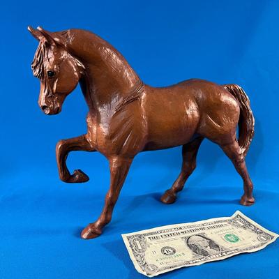 HEAVY CARVED LOOK WELL CRAFTED HORSE FIGURAL