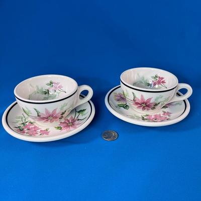 SYRACUSE CHINA FANCY VINTAGE RESTAURANT STYLE CUPS SAUCERS