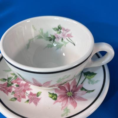 SYRACUSE CHINA FANCY VINTAGE RESTAURANT STYLE CUPS SAUCERS
