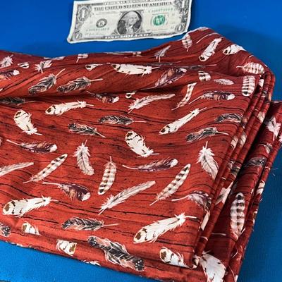 FEATHERS ON WOOD PATTERN COTTON CLOTH FABRIC FOR CABIN?