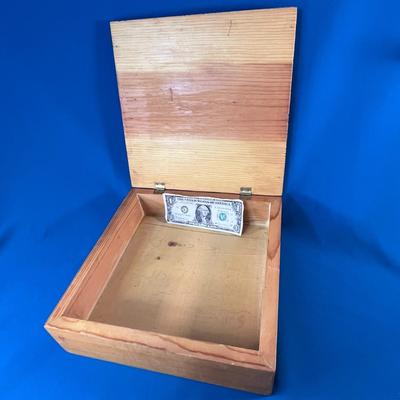 INTERESTING FLORAL CARVED PAINTED WOOD STORAGE BOX
