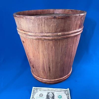 IMITATION WOOD BUCKET GARDEN POT PLASTIC