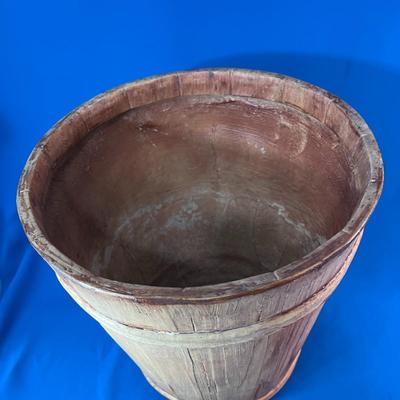 IMITATION WOOD BUCKET GARDEN POT PLASTIC