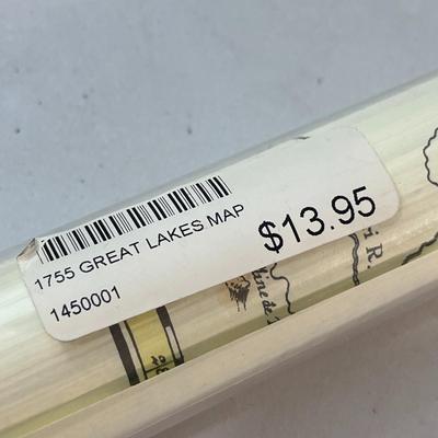 REPRODUCTION OF 1755 MAP OF THE GREAT LAKES NEW IN TUBE
