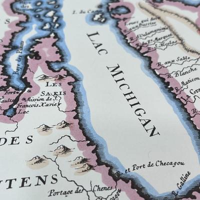 REPRODUCTION OF 1755 MAP OF THE GREAT LAKES NEW IN TUBE