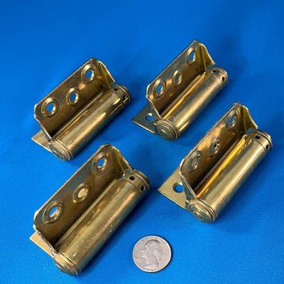 BRASS PLATED SALOON DOOR HINGES SET OF 4