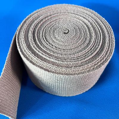 ROLL OF TAN STRONG DURABLE-LOOKING WEBBING STRAP MATERIAL 