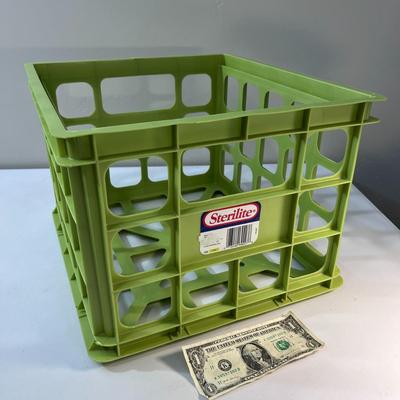 STERILITE LIME GREEN BOX STORAGE CRATE