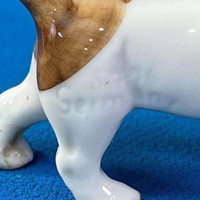 CUTE MINIATURE CERAMIC FRENCH BULL DOG FIGURE GERMANY