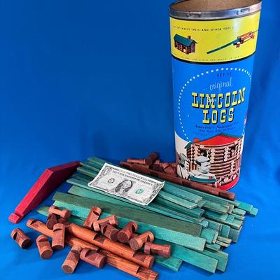 VINTAGE LINCOLN LOG PARTIAL SET