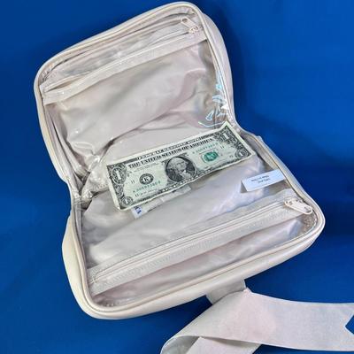 CLASSY SATIN TRIMMED COSMETIC BAG