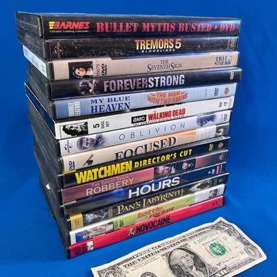 GROUP OF 14 ACTION COMEDY SPORTS MYSTERY MOVIE DVDâ€™S