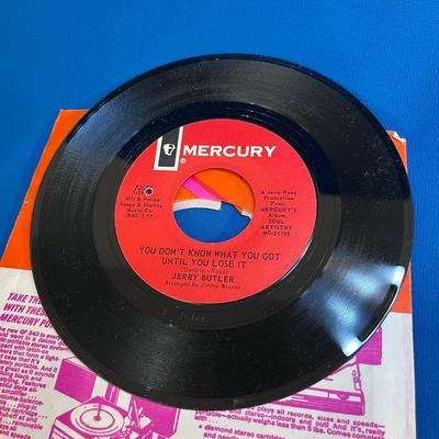 VINTAGE 45 RECORD JERRY BUTLER FAMOUS 60â€™s-70â€™s SINGER 