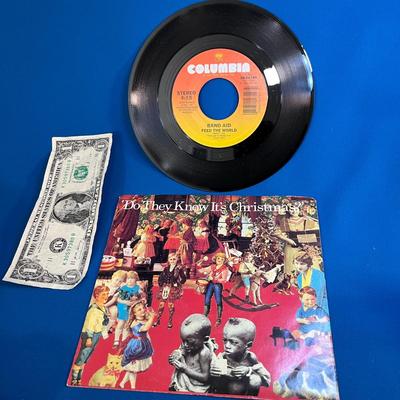 BAND AID â€œFEED THE WORLDâ€ 45 RECORD WITH ORIGINAL JACKET