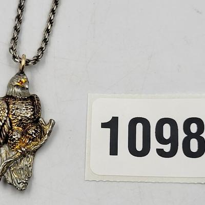 Eagle Medallion on Sterling 925 Chain