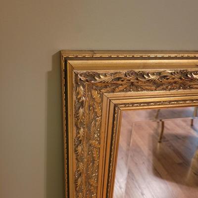 Gold Framed Bombay Co. Mirror with Velvet Stool (BR1-CE)