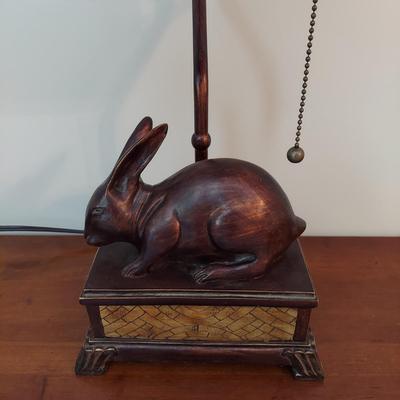 Rabbit Desk Lamp and Framed Leaf Print (O-BBL)