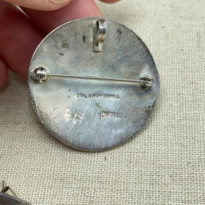 Signed Native American Sterling w/ Hopi Overlay (B1-SS)