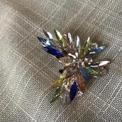 Crystal  Multi Color Butterfly ðŸ¦‹ Brooch