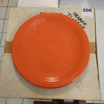 12" Orange Platter Homer Laughlin Fiestaware?
