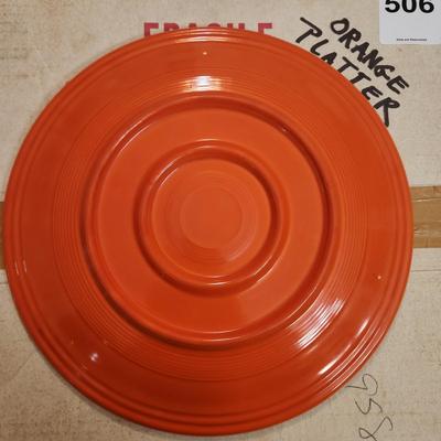 12" Orange Platter Homer Laughlin Fiestaware?
