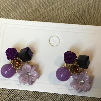 Pretty Purple Multi Colored Earrings. New