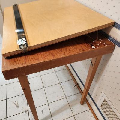 Folding Table With Drafting Drawing Table  Table 35x24x29