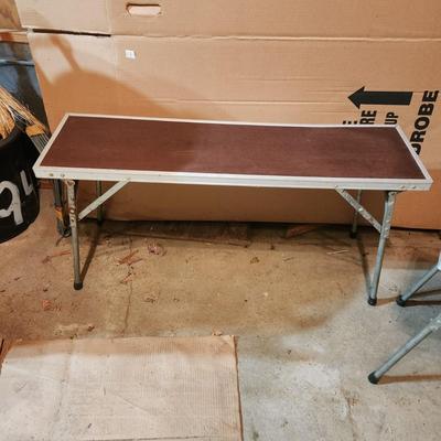 2 Folding Camping Work Tables Benches 36x10x18H