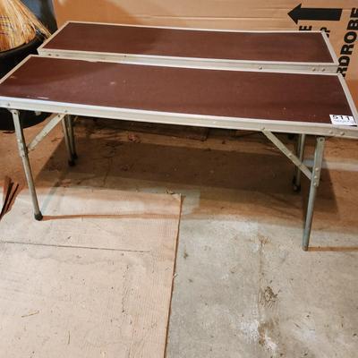 2 Folding Camping Work Tables Benches 36x10x18H