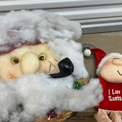 Two Cute Puff Face Santas