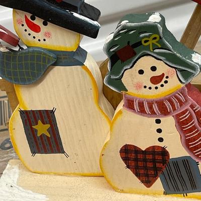 Two Cute Snowman Table Decorations