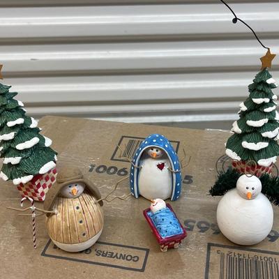 Vintage Snowman Nativity Scene - Follies by Sandi Gore Evans