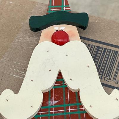 Snowman Candle Holder and Santa Wall Plaque
