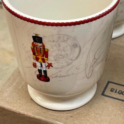 Set of 6 Williams Sonoma Nutcracker Mugs