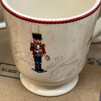 Set of 6 Williams Sonoma Nutcracker Mugs