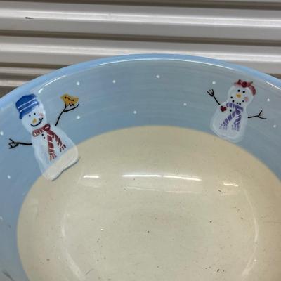 1981 Hartstone Pottery "Snow People" 4.5 Qt. Mixing Bowl