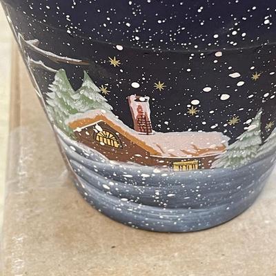 Set of Two Small Christmas Planters